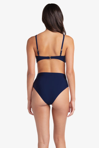 helen jon Soft Band High Waist Bottom  |  Navy 2