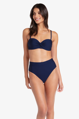 helen jon Soft Band High Waist Bottom  |  Navy 1