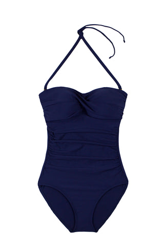 helen jon twist bandeau one piece navy 6