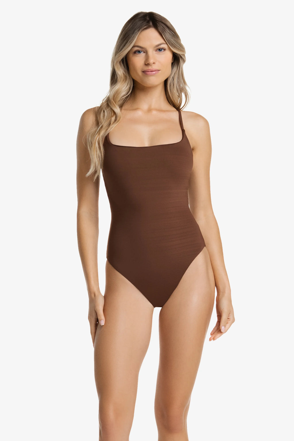 Ballet One-Piece, Textured Chocolate Brown, Helen Jon Ballet One-Piece, Textured Chocolate Brown, Helen Jon