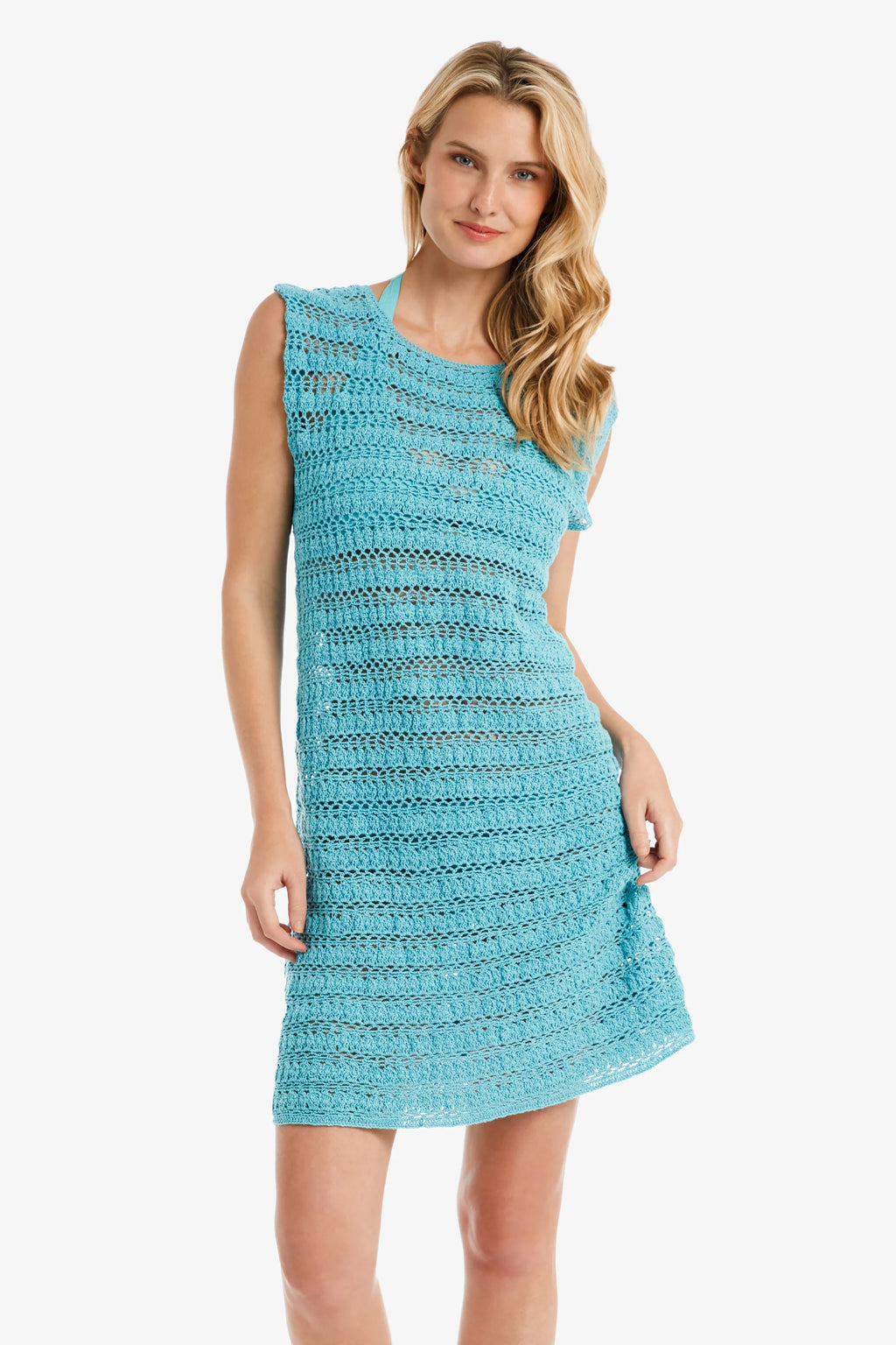 Kendall Crochet Dress, Coastal Blue, Helen Jon