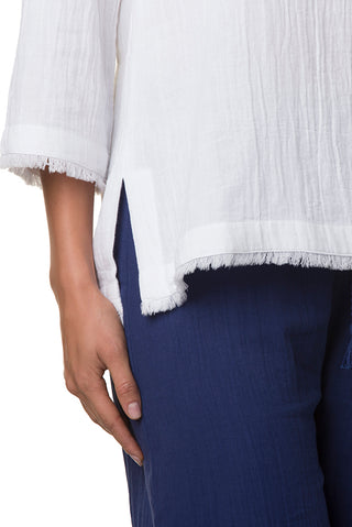 BEACHCOMBER HIP TUNIC-WHITE