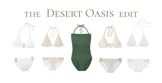 Desert Oasis Edit: earth toned swimwear and resort wear