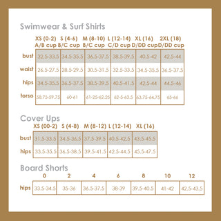 Cupshe bathing 2025 suit size chart