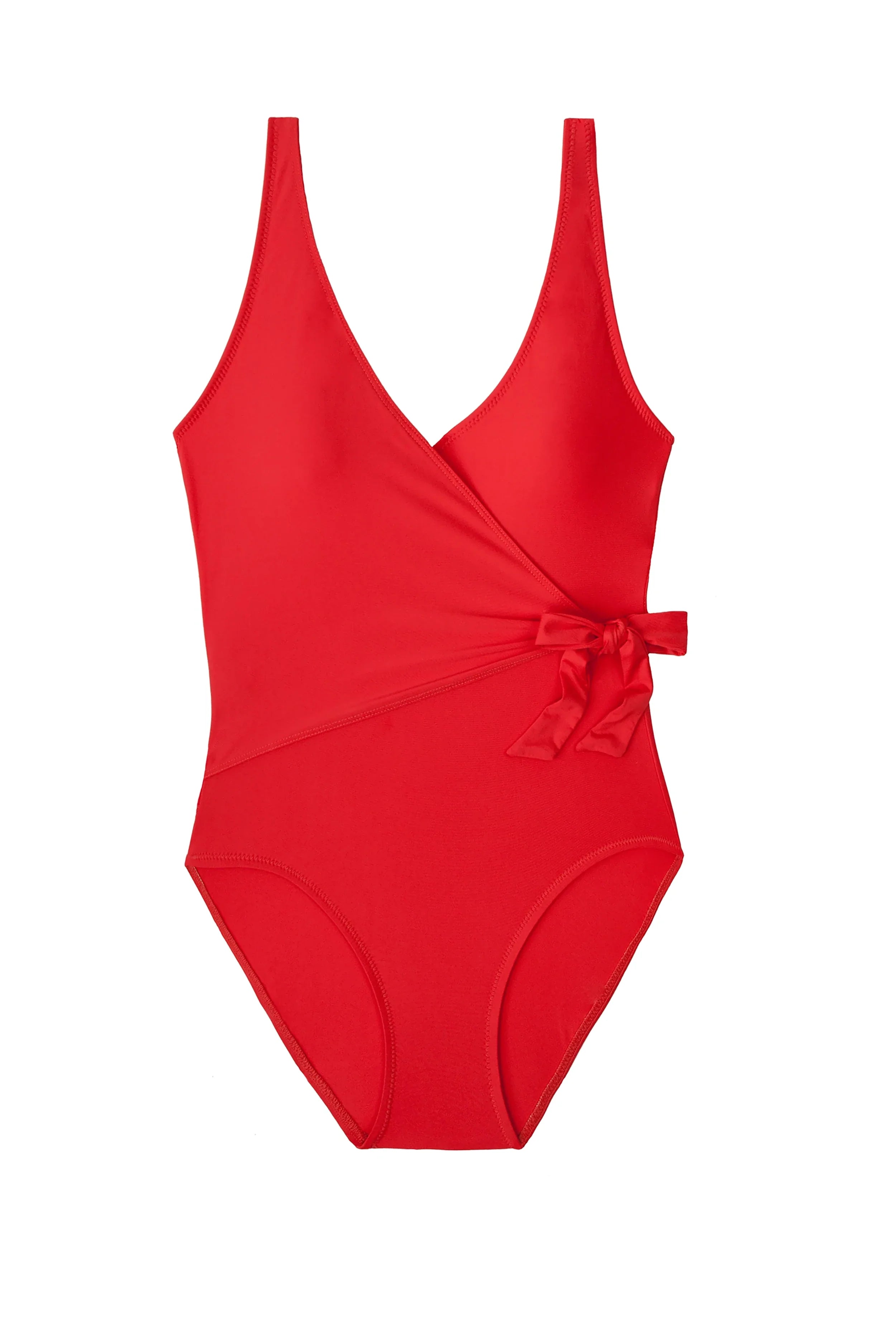 Red wrap swimsuit on sale