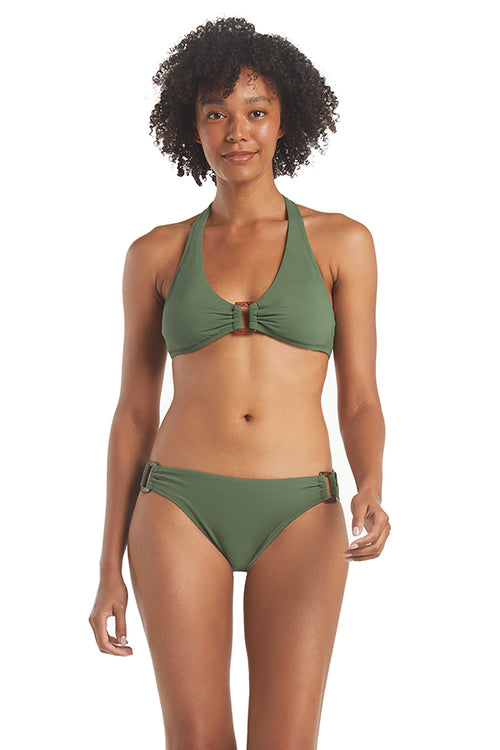 TORTOISE HALTER-TEXTURED FATIGUE