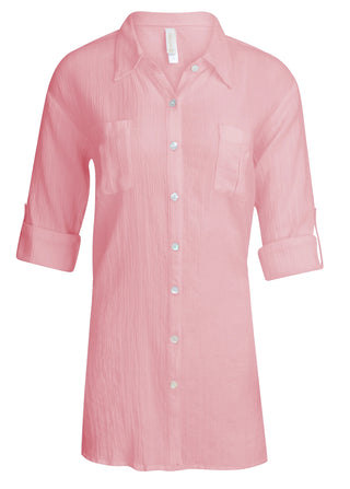 helen jon relaxed shirt dress soft rose 6