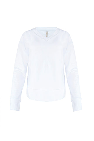 helen jon v neck pullover white 4