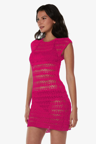 Kendall Crochet Dress  |  Lotus Pink