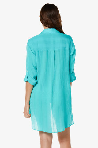 helen jon camp shirt cover up seafoam aqua 2