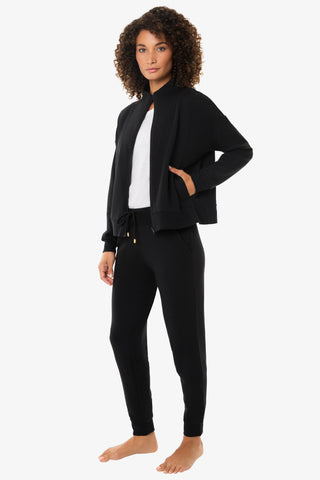 Boxy Zip Jacket  |  Black