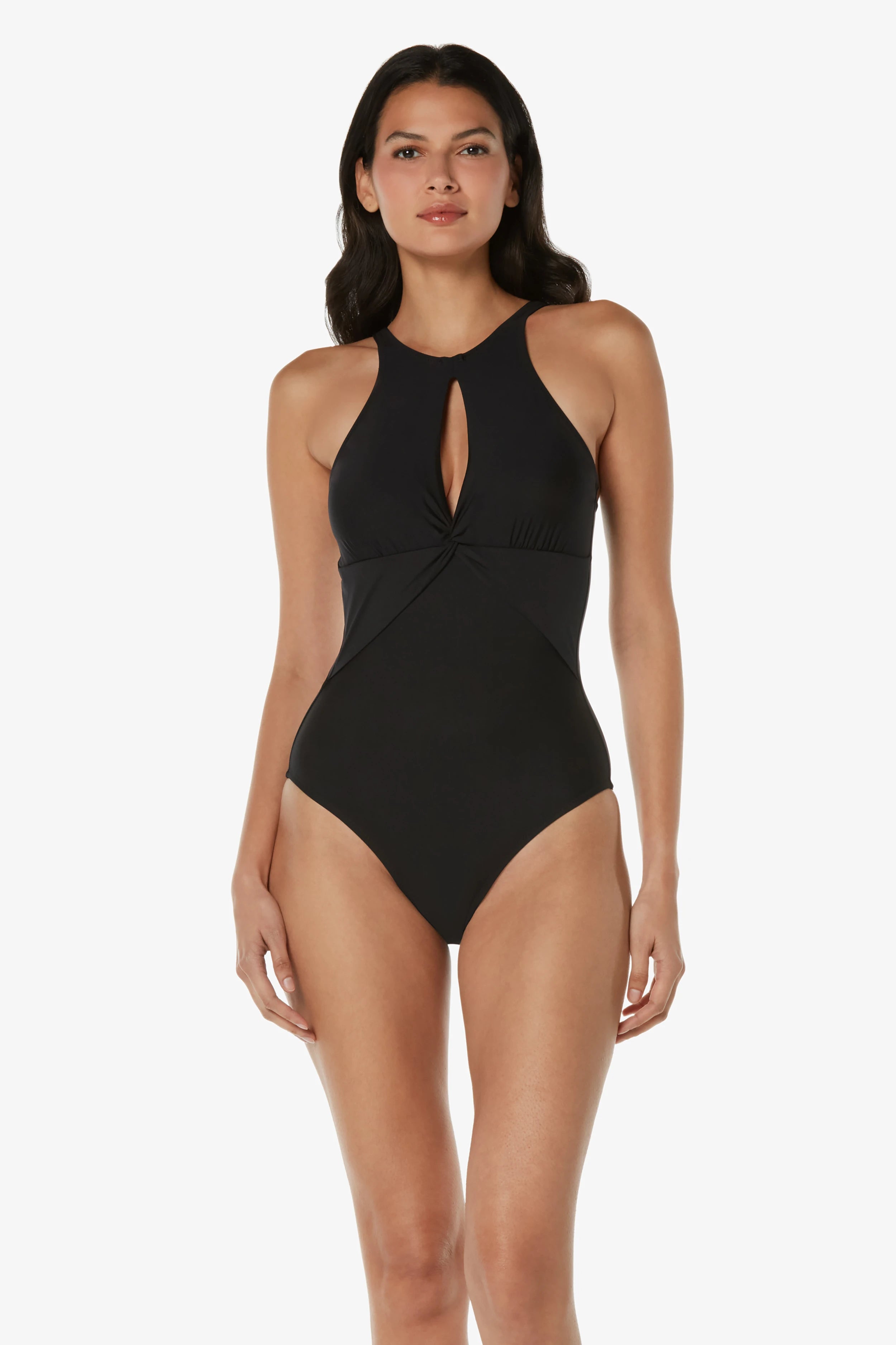 High Neck One Piece Black Helen Jon