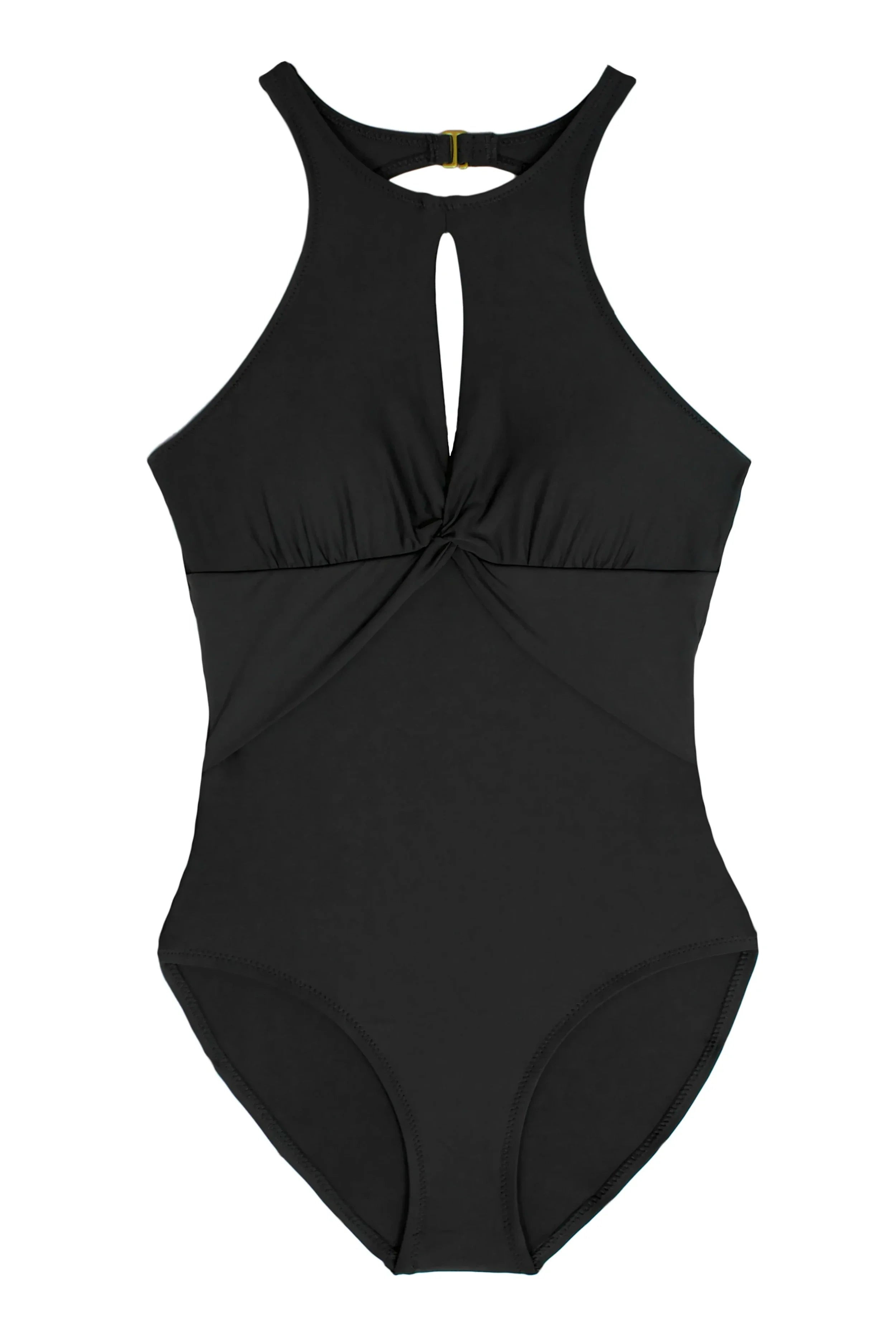 High Neck One-Piece, Black, Helen Jon