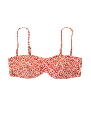 helen jon twist bandeau heritage tile coral 7