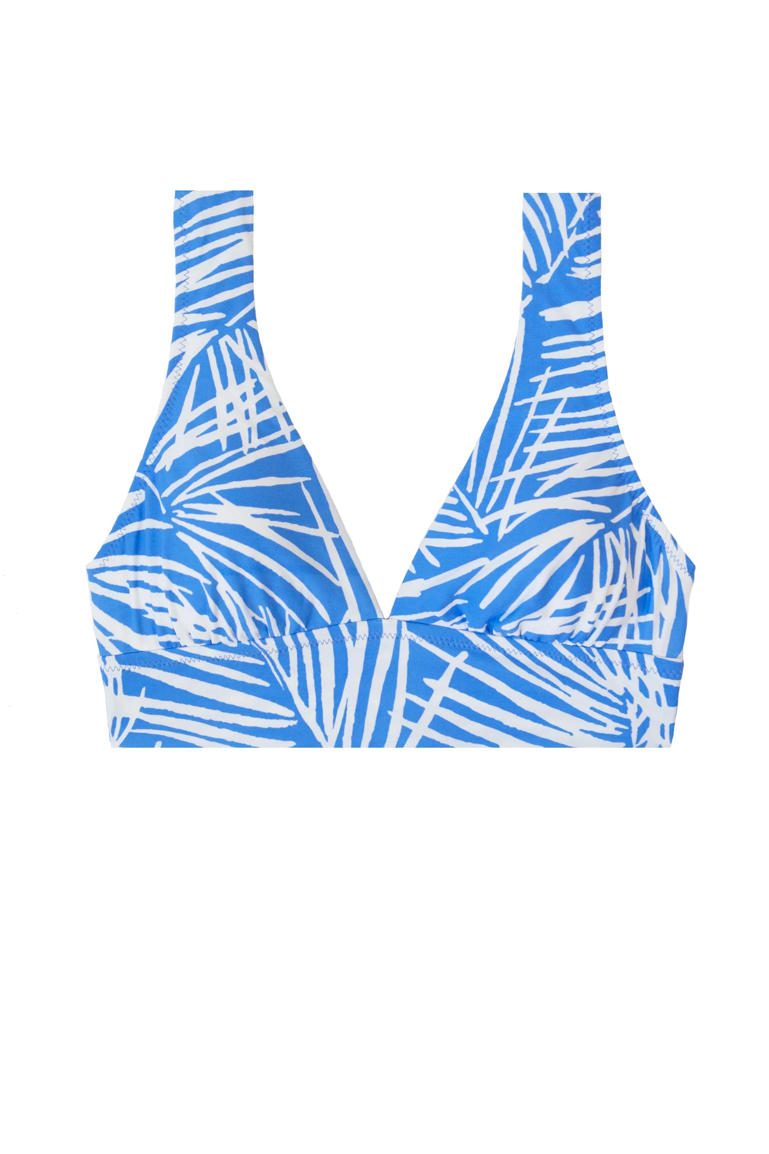 Solstice Bra, South Seas Blue Periwinkle, Tropical Print, Helen Jon