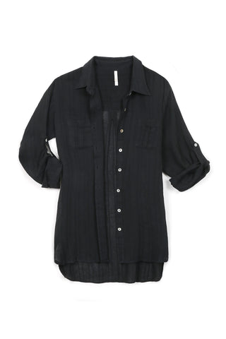 helen jon relaxed shirt dress black 4