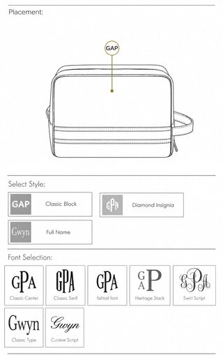 Toiletry Bag  |  Black Gold