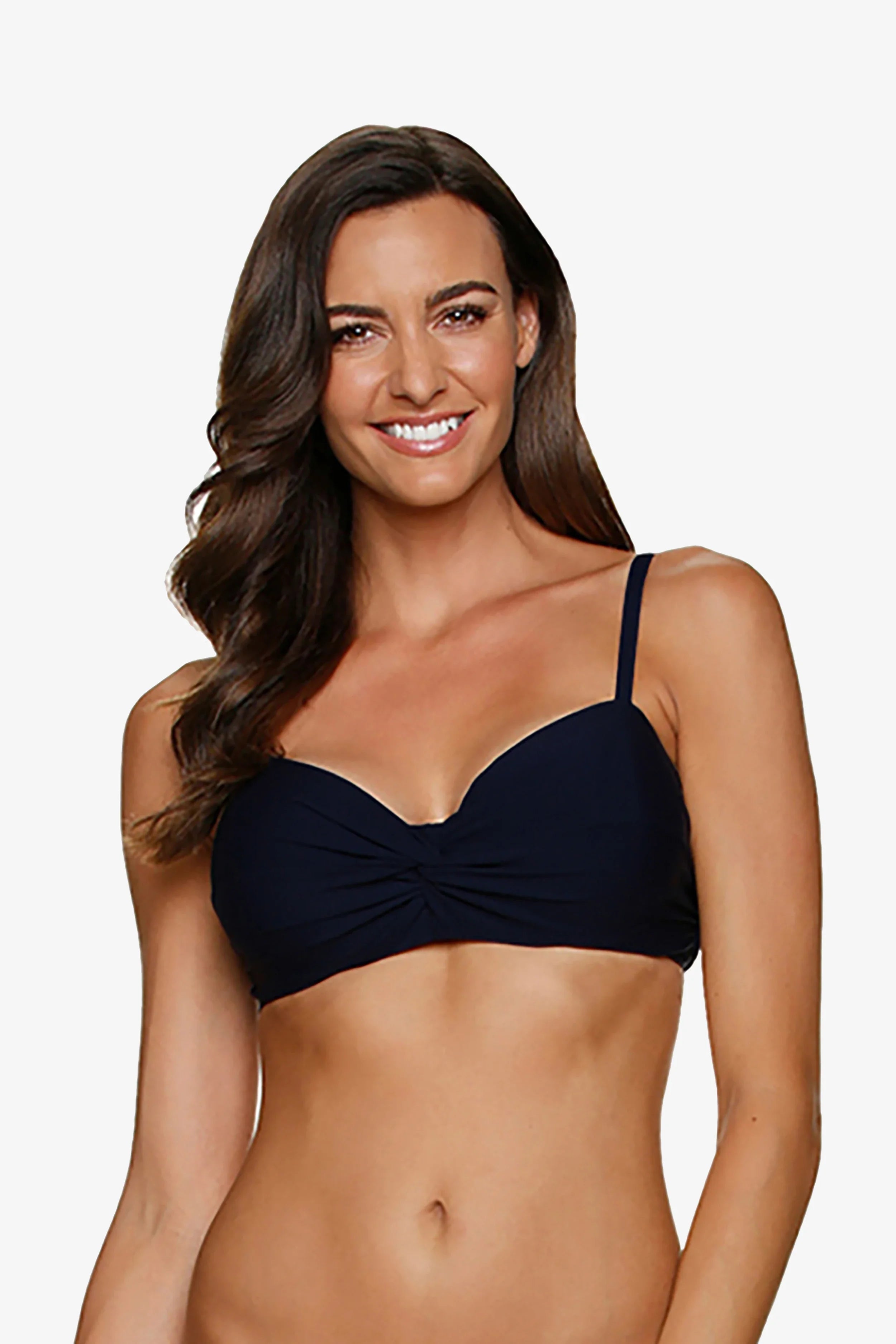 D/DD Cup Twist Underwire Bra, Black, Helen Jon