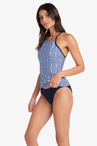 helen jon Racerback Tankini  |  Tangier Navy 3