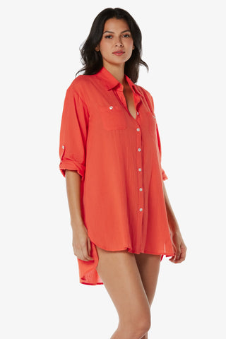 helen jon camp shirt cover up coral 3