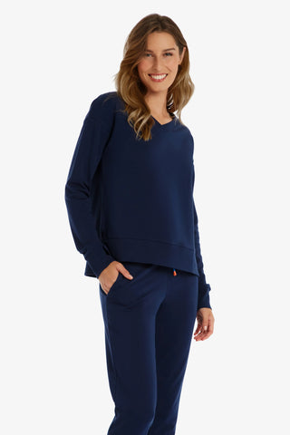 helen jon v neck pullover navy 3