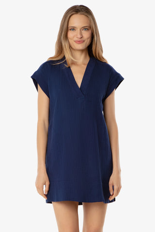 Island V-Neck Dress  |  Navy