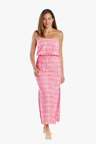 helen jon jolie bandeau dress island batik pink 1
