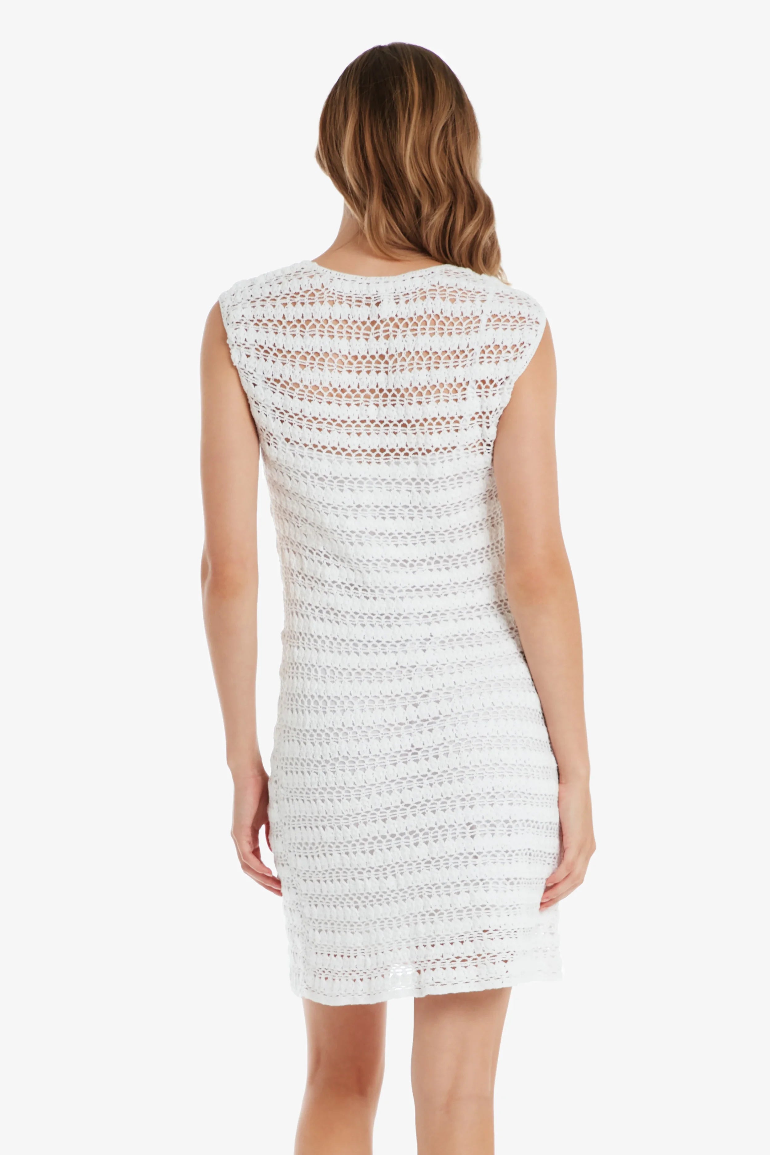 Kendall Crochet Dress, White, Helen Jon XL