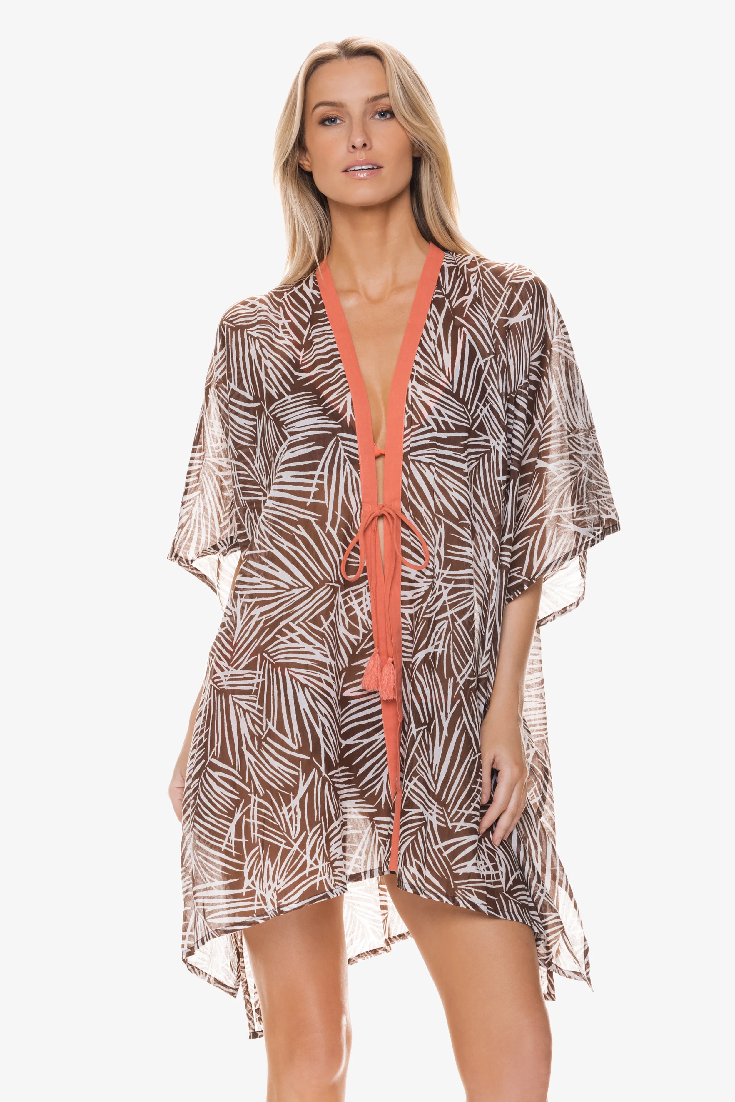 Helen Jon Open Front Caftan - Brown - Medium/Large Helen Jon Open Front Caftan - Brown - Medium/Large