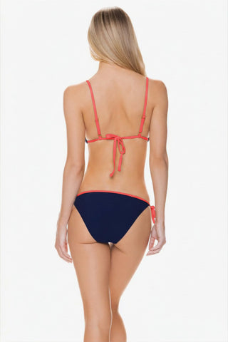 String Bikini Bottom With Binding  |  Ginger Navy