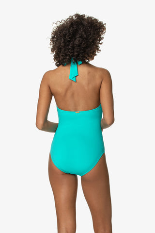 helen jon plunge tortoise one piece textured seafoam aqua 2