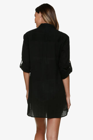 helen jon relaxed shirt dress black 2