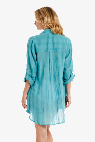 helen jon relaxed shirt dress coastal blue 2