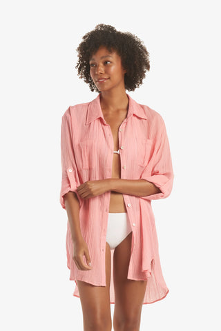 helen jon relaxed shirt dress soft rose 3