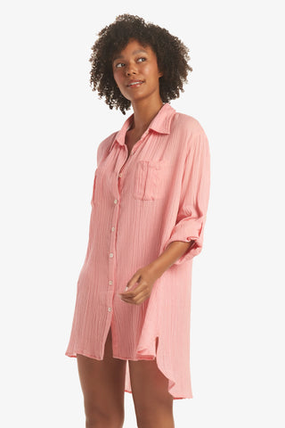 helen jon relaxed shirt dress soft rose 4