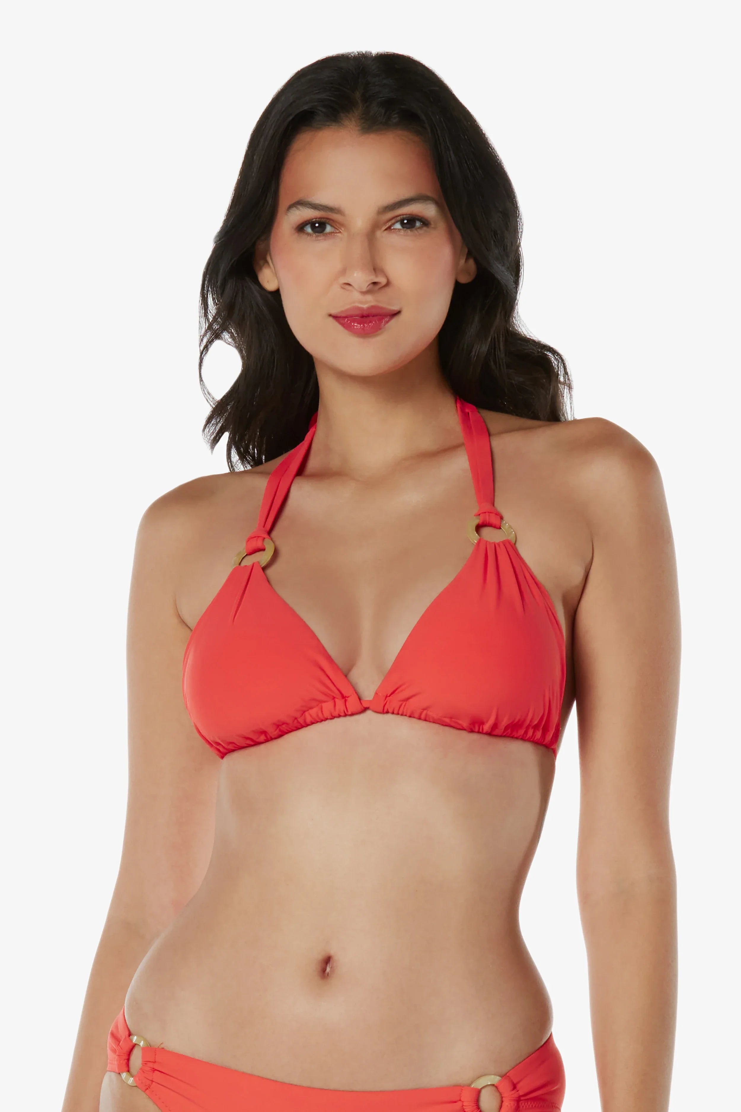 Ring String Bra, Coral, Helen Jon