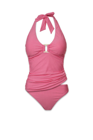 Shell Tankini Shell Tankini, Lotus Pink Gingham, Pink White Print, Helen Jon
