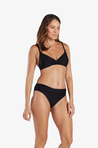 helen jon shirred crossover bra black 3