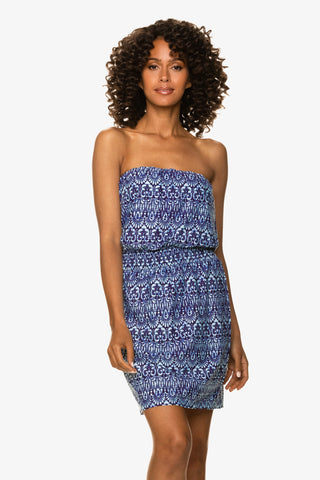helen jon short jolie dress island batik navy 1