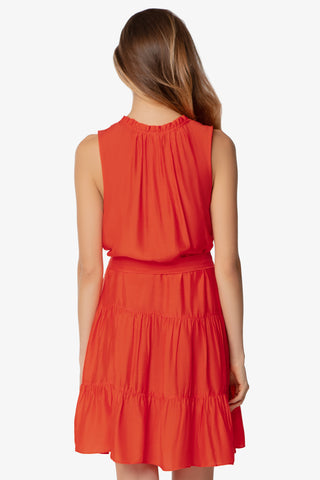 sleeveless-dress-with-belt-textured-tropical-coral-2