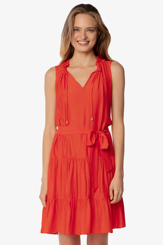 sleeveless-dress-with-belt-textured-tropical-coral-1