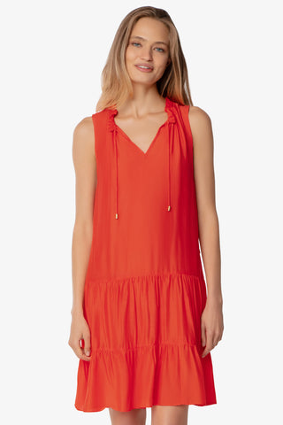 sleeveless-dress-with-belt-textured-tropical-coral-4