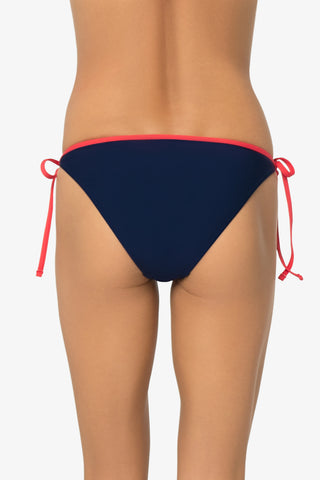 String Bikini Bottom With Binding  |  Ginger Navy