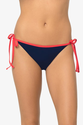 String Bikini Bottom With Binding  |  Ginger Navy