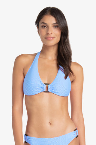 Tortoise Halter  |  Peri Gingham