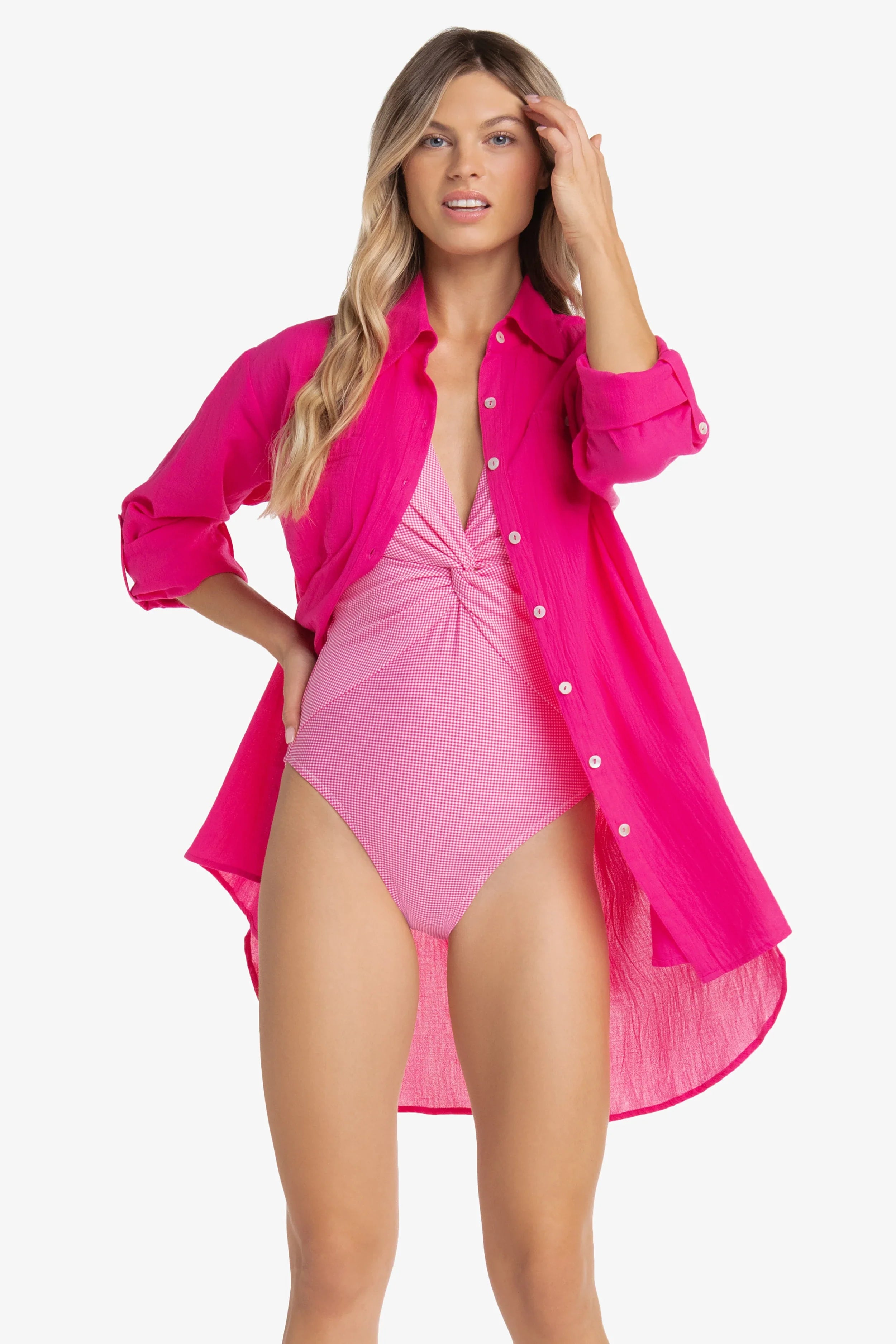 camp shirt dress Classic Short-Sleeve Camp Shirt Dress