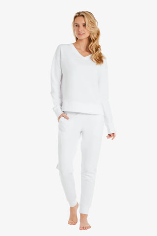 helen jon v neck pullover white 3