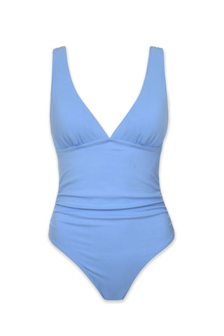 Olivia One-Piece  |  Chevron Textured Peri Blue