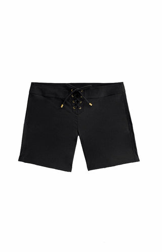 7" LACE-UP BOARD SHORT - BLACK