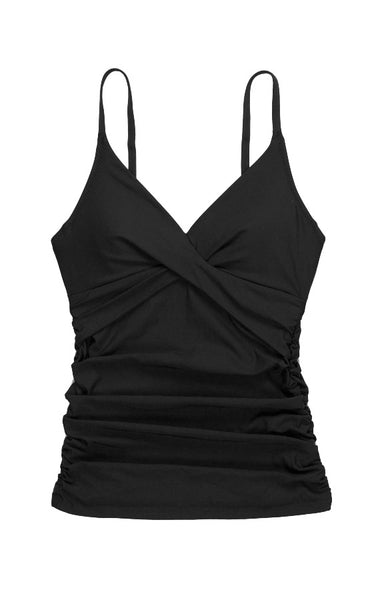 FLOATING UNDERWIRE TANKINI-BLACK